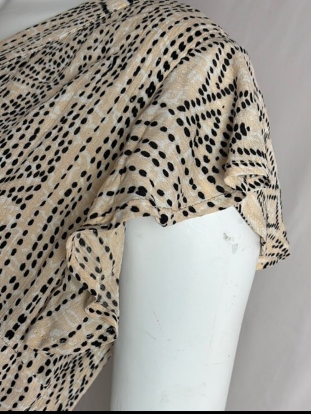 Kori America Patterned Beige Dress